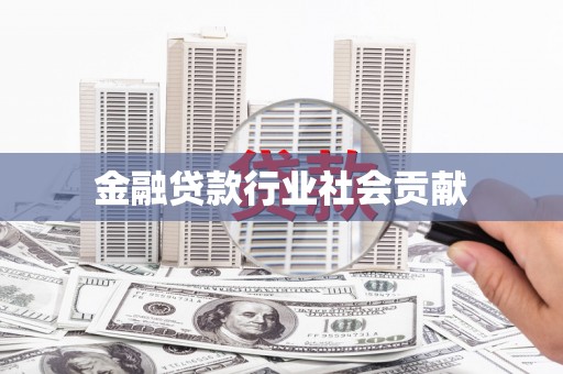 朝天金融贷款行业社会贡献