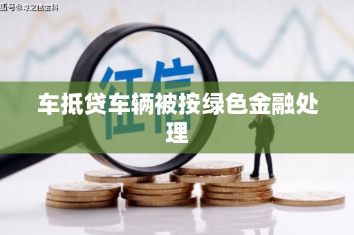 驻马店车抵贷车辆被按绿色金融处理