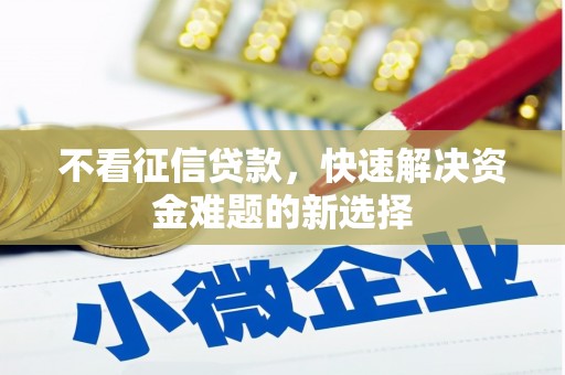 南头不看征信贷款，快速解决资金难题的新选择