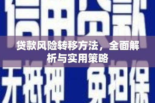 广丰贷款风险转移方法，全面解析与实用策略