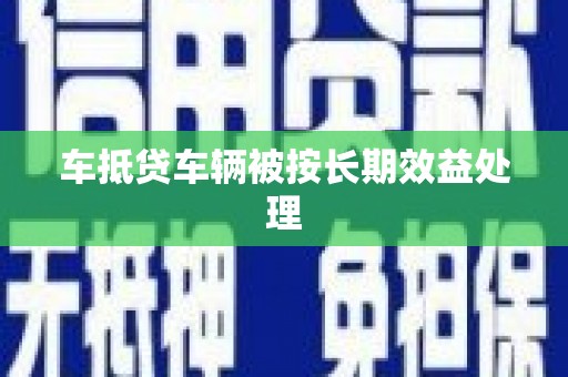 盐埔车抵贷车辆被按长期效益处理