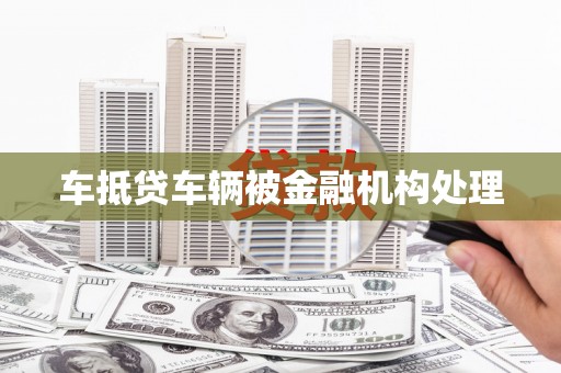 盐埔车抵贷车辆被金融机构处理