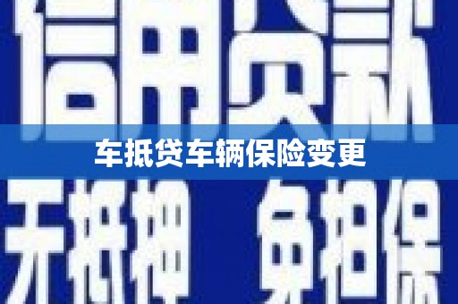 北川车抵贷车辆保险变更