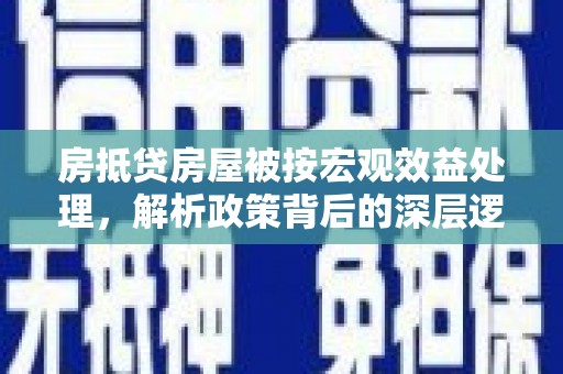武功房抵贷房屋被按宏观效益处理，解析政策背后的深层逻辑与影响