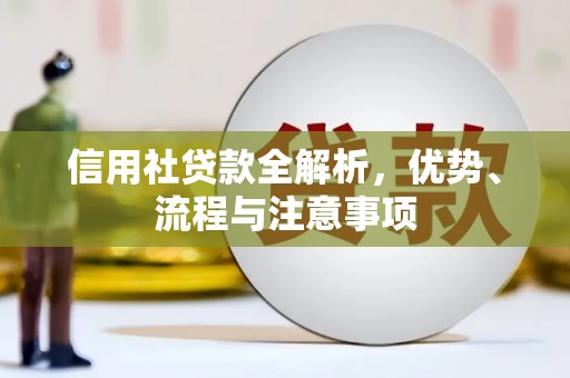 水里信用社贷款全解析，优势、流程与注意事项