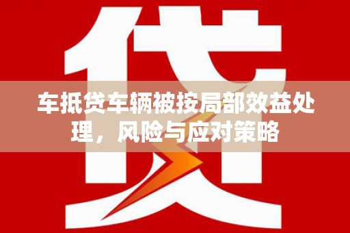 伊犁哈萨克车抵贷车辆被按局部效益处理，风险与应对策略