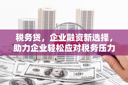 正定税务贷，企业融资新选择，助力企业轻松应对税务压力