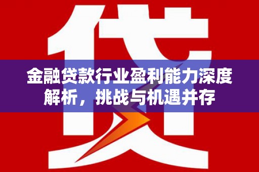 明光金融贷款行业盈利能力深度解析，挑战与机遇并存