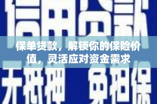 泸水保单贷款，解锁你的保险价值，灵活应对资金需求
