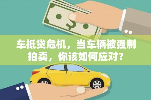 枝江车抵贷危机，当车辆被强制拍卖，你该如何应对？