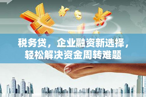 丹棱税务贷，企业融资新选择，轻松解决资金周转难题