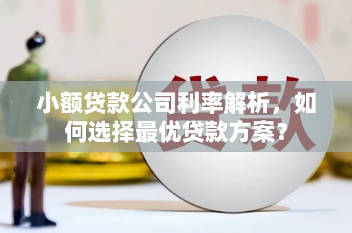 费县小额贷款公司利率解析，如何选择最优贷款方案？
