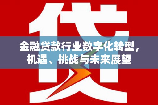 弋阳金融贷款行业数字化转型，机遇、挑战与未来展望