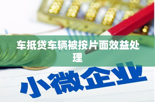 竹山车抵贷车辆被按片面效益处理