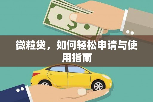 花溪微粒贷，如何轻松申请与使用指南