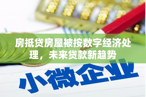 南宁房抵贷房屋被按数字经济处理，未来贷款新趋势
