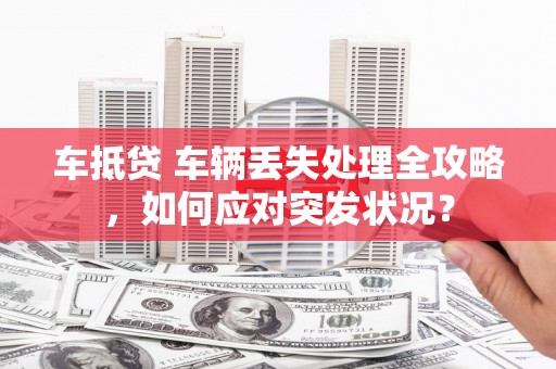 桓仁车抵贷 车辆丢失处理全攻略，如何应对突发状况？