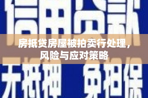 丰满房抵贷房屋被拍卖行处理，风险与应对策略
