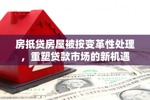 玛家房抵贷房屋被按变革性处理，重塑贷款市场的新机遇