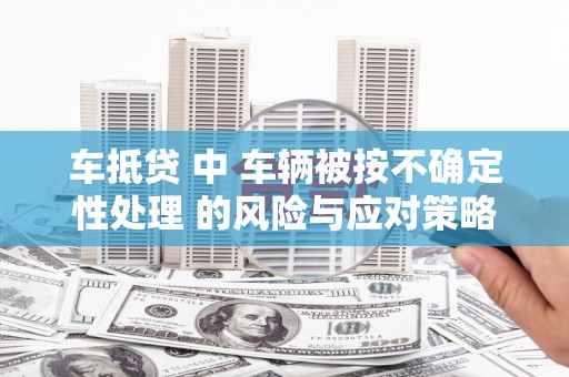 富川车抵贷 中 车辆被按不确定性处理 的风险与应对策略