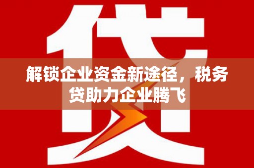 扬州解锁企业资金新途径，税务贷助力企业腾飞