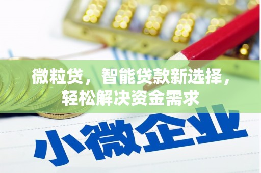 埇桥微粒贷，智能贷款新选择，轻松解决资金需求