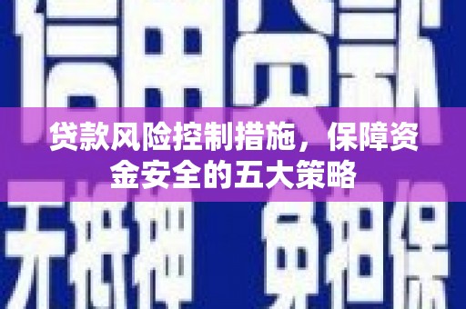 万峦贷款风险控制措施，保障资金安全的五大策略
