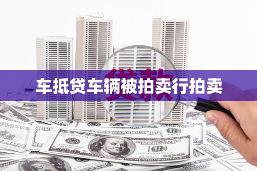 称多车抵贷车辆被拍卖行拍卖