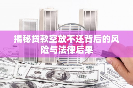 勃利揭秘贷款空放不还背后的风险与法律后果