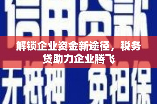 朱家尖解锁企业资金新途径，税务贷助力企业腾飞