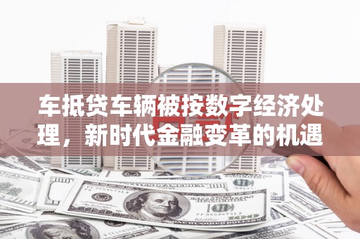无锡车抵贷车辆被按数字经济处理，新时代金融变革的机遇与挑战