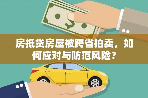 凉州房抵贷房屋被跨省拍卖，如何应对与防范风险？