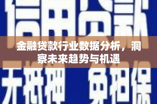 赵县金融贷款行业数据分析，洞察未来趋势与机遇