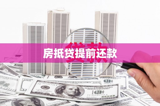 绥中房抵贷提前还款