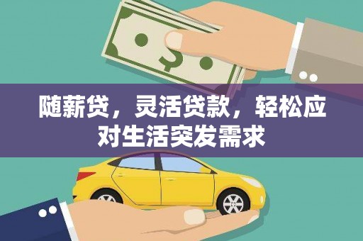 鄯善随薪贷，灵活贷款，轻松应对生活突发需求