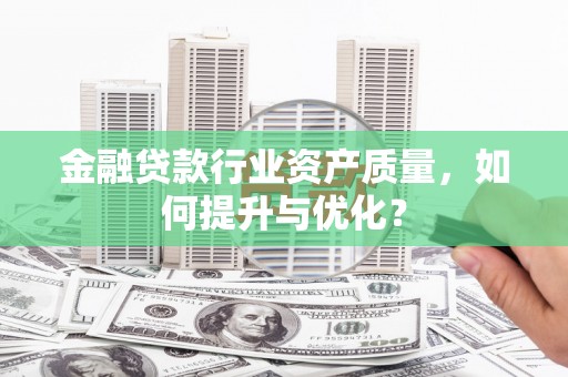 宁安金融贷款行业资产质量，如何提升与优化？