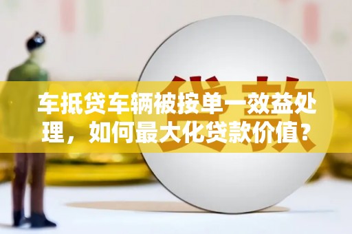 定西车抵贷车辆被按单一效益处理，如何最大化贷款价值？