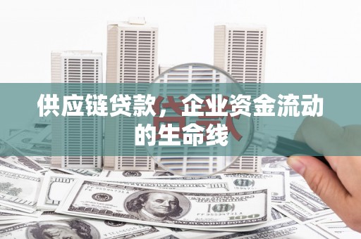 普宁供应链贷款，企业资金流动的生命线