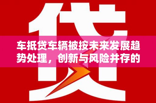 山海关车抵贷车辆被按未来发展趋势处理，创新与风险并存的金融新模式