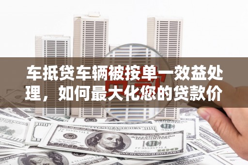 九台车抵贷车辆被按单一效益处理，如何最大化您的贷款价值？