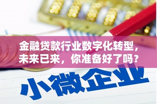 阜阳金融贷款行业数字化转型，未来已来，你准备好了吗？