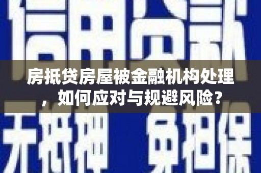 阜阳房抵贷房屋被金融机构处理，如何应对与规避风险？