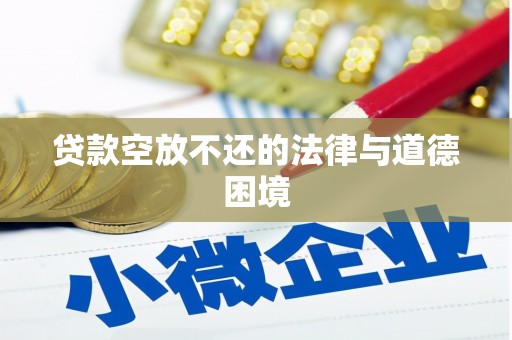 南郊贷款空放不还的法律与道德困境